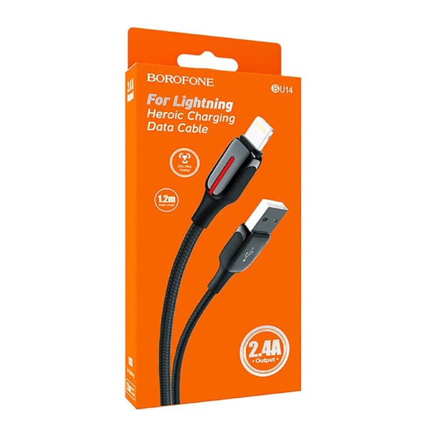 کابل تبدیل USB به لایتنینگ بروفون مدل BU14 طول 1.2 متر — تصویر ۵
