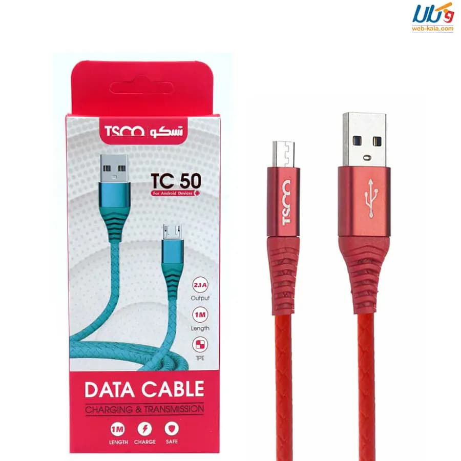 کابل تبدیل USB به microUSB تسکو مدل TC 50 — تصویر ۶