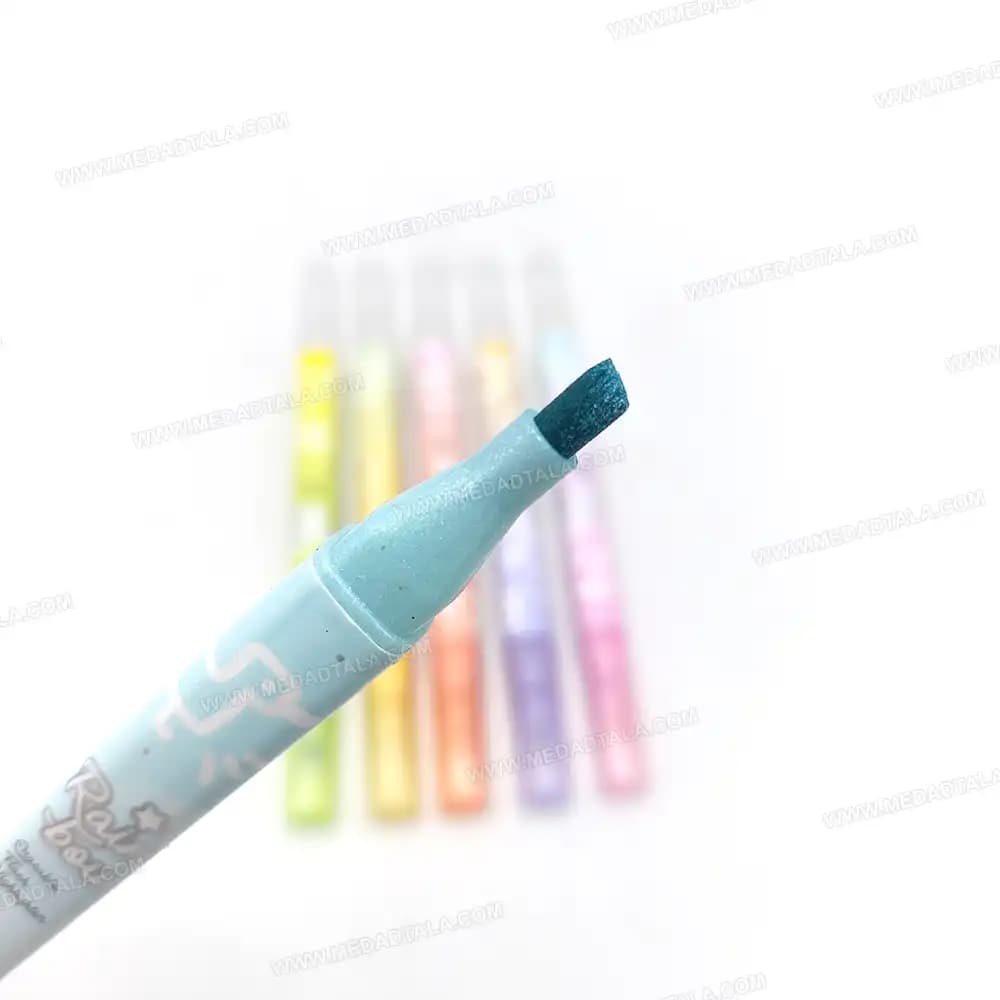 هایلایتر 6 عددی پاک کن دار شاین دار Rianbow NO.985 — تصویر ۲