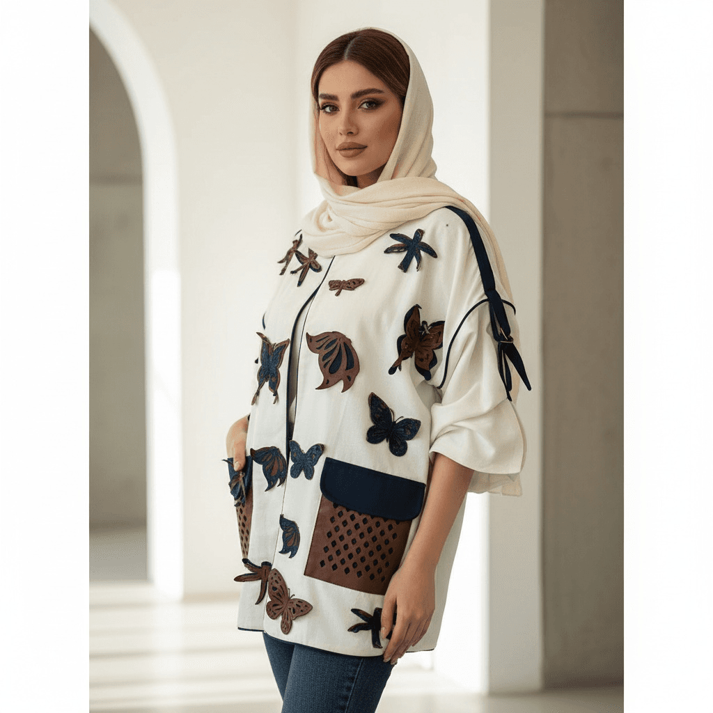 کت کوتاه زنانه سه بعدی