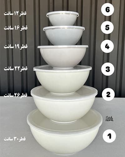 ظرف نگهدارنده غذا شش عددی درب دار برند دنی هوم Danny Home کد 84-1349 — تصویر ۴