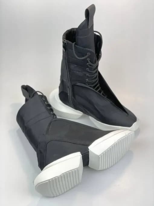 کد 2802 بوت بلند ریک اونز RICK OWENS مشکی زیره سفید — تصویر ۵