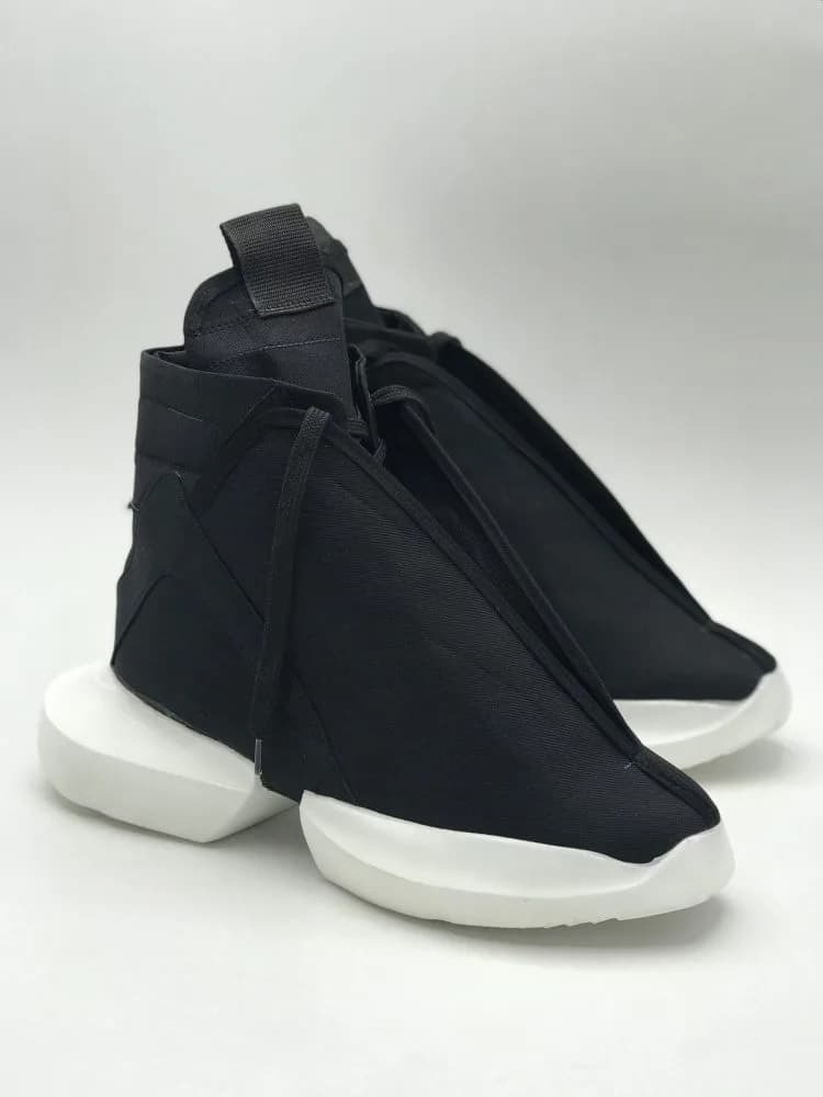 کد 2800 بوت بند مخفی ریک اونز RICK OWENS مشکی زیره سفید — تصویر ۳