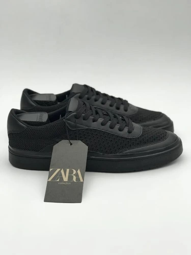 کد 2700 ZARA ونس زارا قلاب بافی مشکی یکدست — تصویر ۸