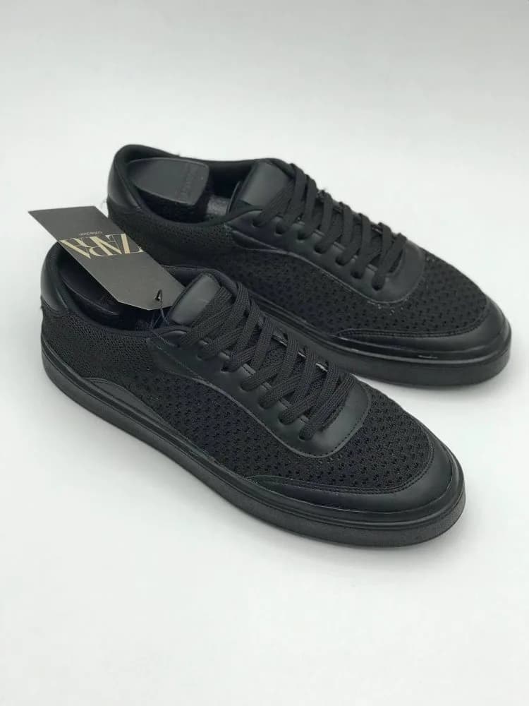 کد 2700 ZARA ونس زارا قلاب بافی مشکی یکدست — تصویر ۵