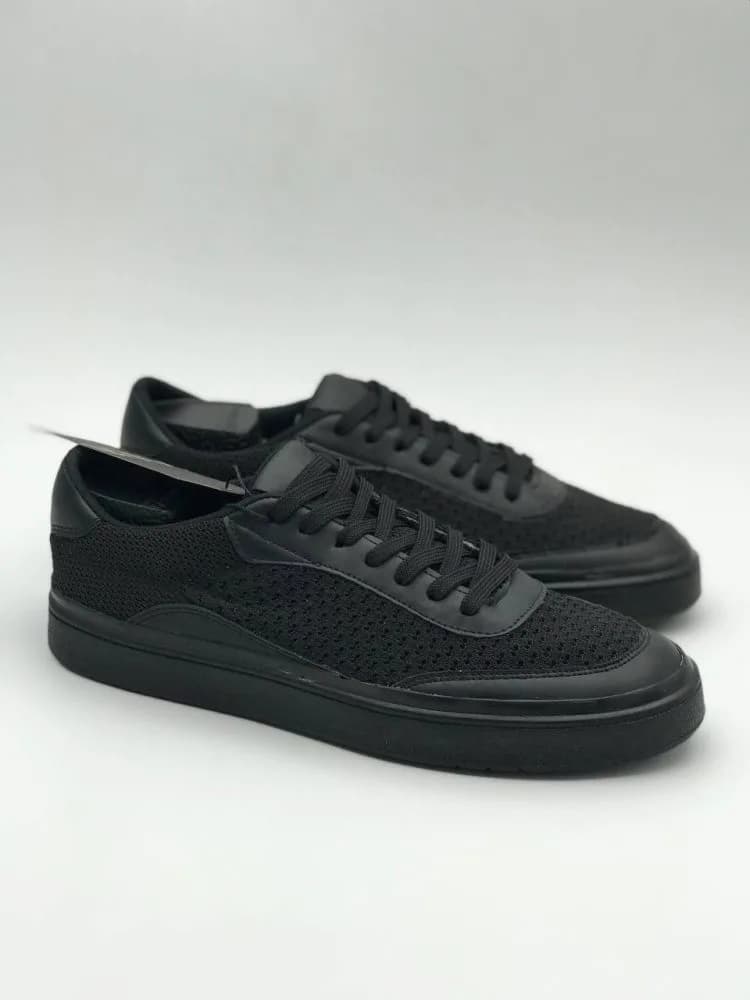 کد 2700 ZARA ونس زارا قلاب بافی مشکی یکدست — تصویر ۳
