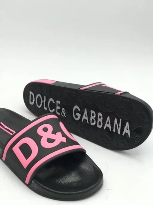 کد 1600 صندل دولچه گابانا dolce & gabbana صورتی مشکی D&G 1984 — تصویر ۳