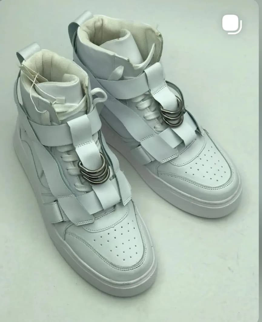 کد 2005 ZARA بوت زارا سفید رکابدار حلقه‌ای — تصویر ۵