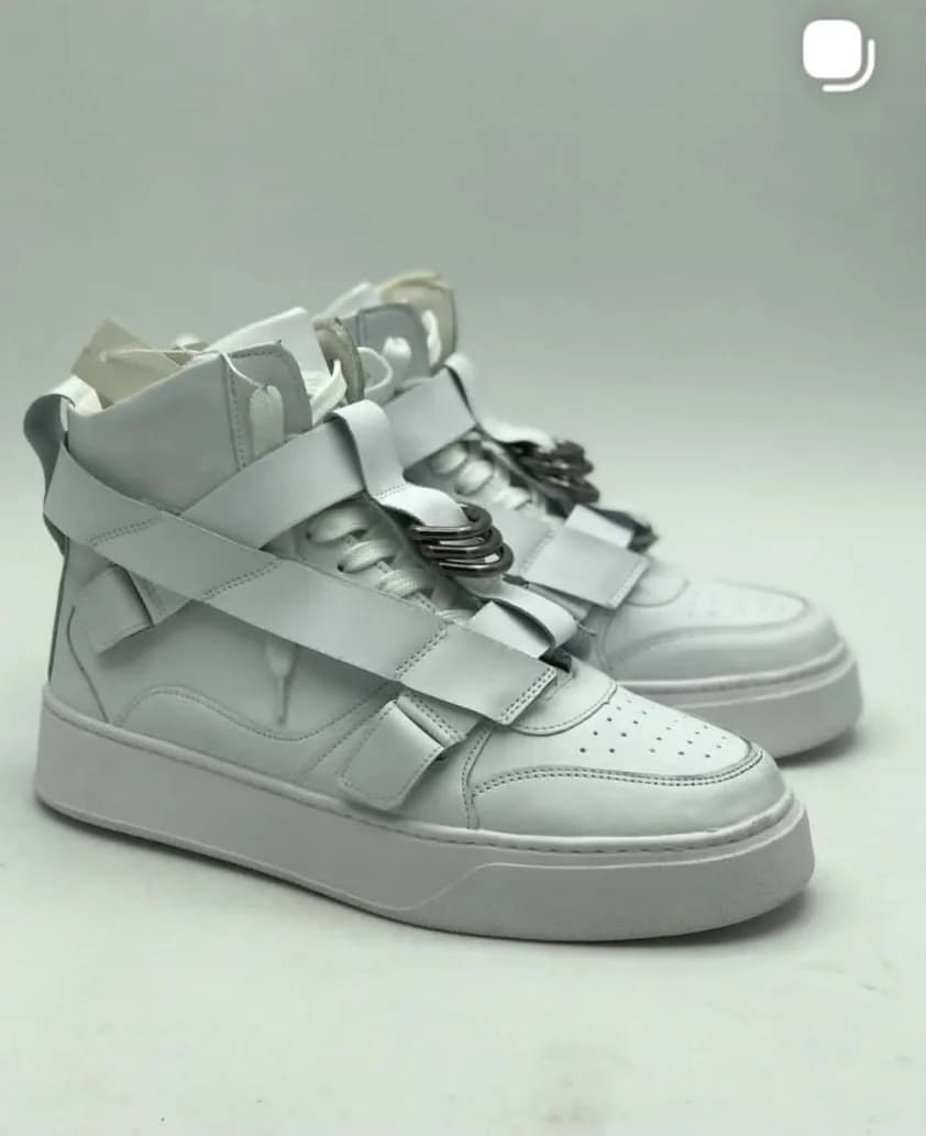 کد 2005 ZARA بوت زارا سفید رکابدار حلقه‌ای — تصویر ۴