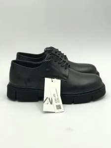 کد 2102 کفش ZARA کلاسیک لوفر زارا چرم مشکی رویه ساده