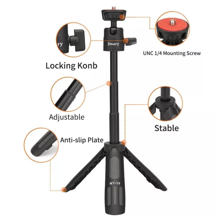 سه پایه رومیزی موبایل جیماری JMARY MT-19 Tripod — تصویر ۴