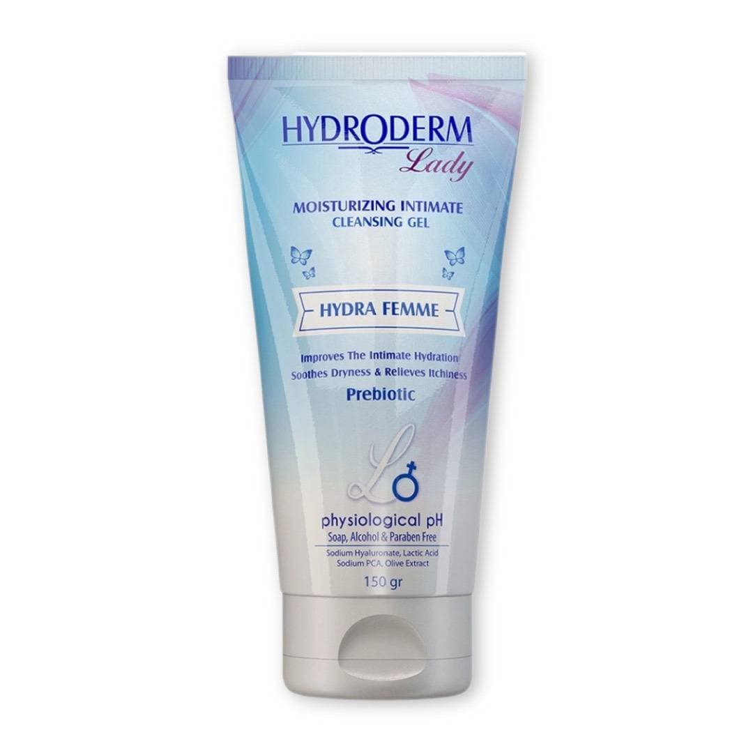 ژل بهداشتی مرطوب کننده بانوان هیدرودرم لیدی HYDRODERM مدل Hydra Femme حجم 150 گرم