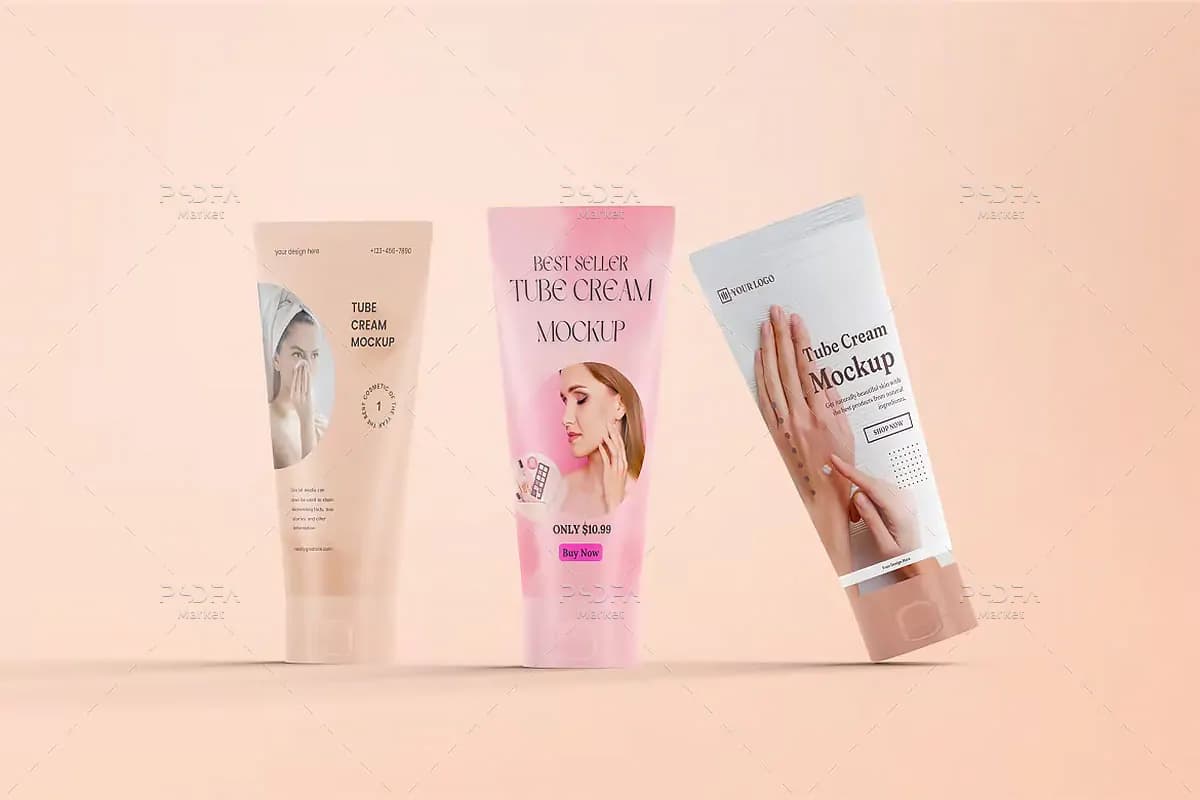 موکاپ تیوب آرایشی و بهداشتی — تصویر ۳