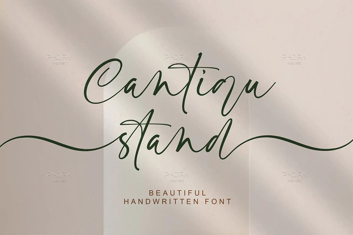 اسکریپت فونت دستنویس Cantiqu Stand