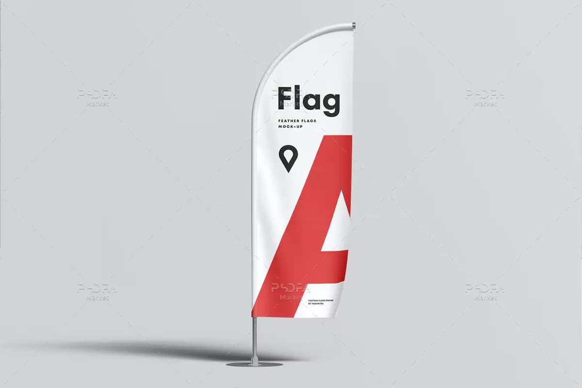 6 موکاپ پرچم پر Feather Flag — تصویر ۴