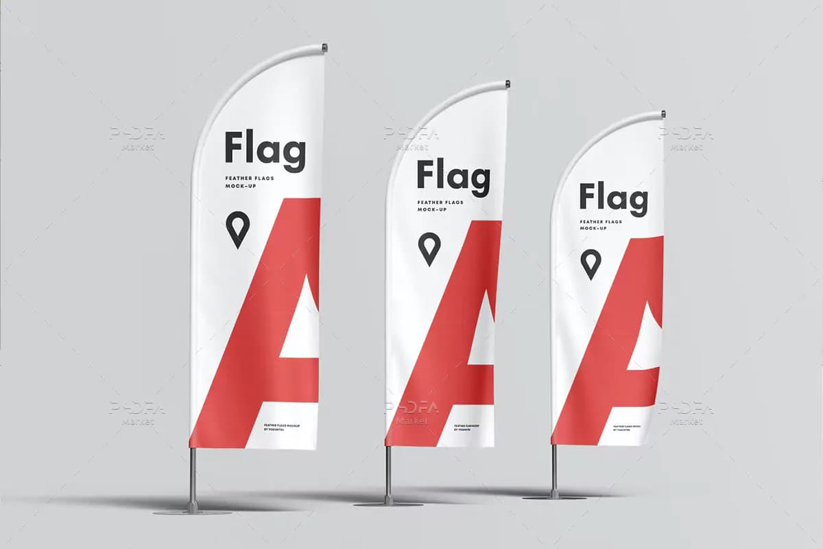 6 موکاپ پرچم پر Feather Flag — تصویر ۷