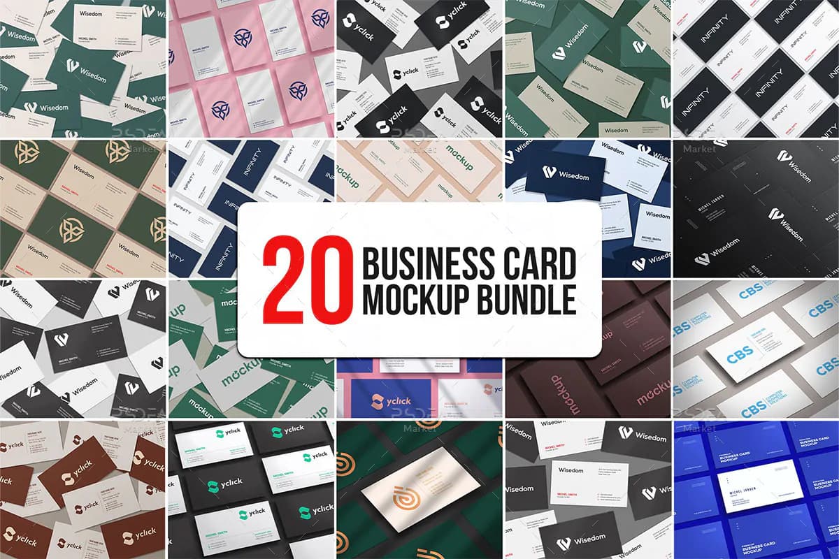 20 موکاپ کارت ویزیت مینیمال فوق العاده زیبا