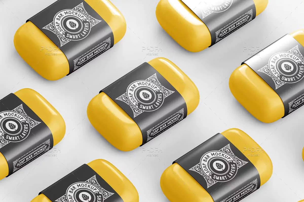 موکاپ نوار بسته بندی صابون — تصویر ۶