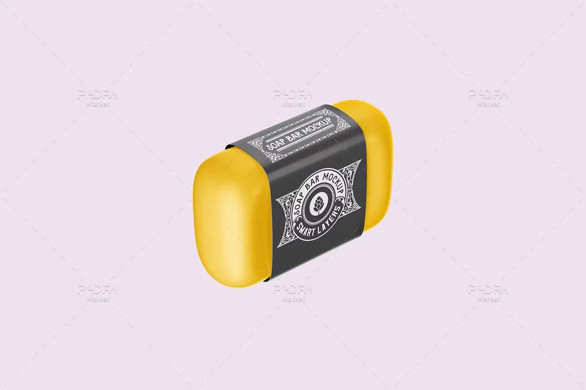موکاپ نوار بسته بندی صابون — تصویر ۸