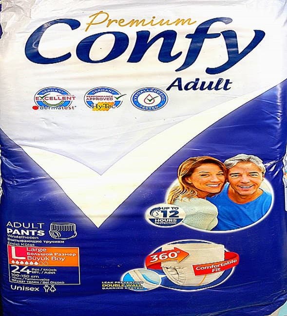 پوشینه بزرگسال کانفی شورتی سایز بزرگ L بسته ۲۴ عددی کانفی confy
