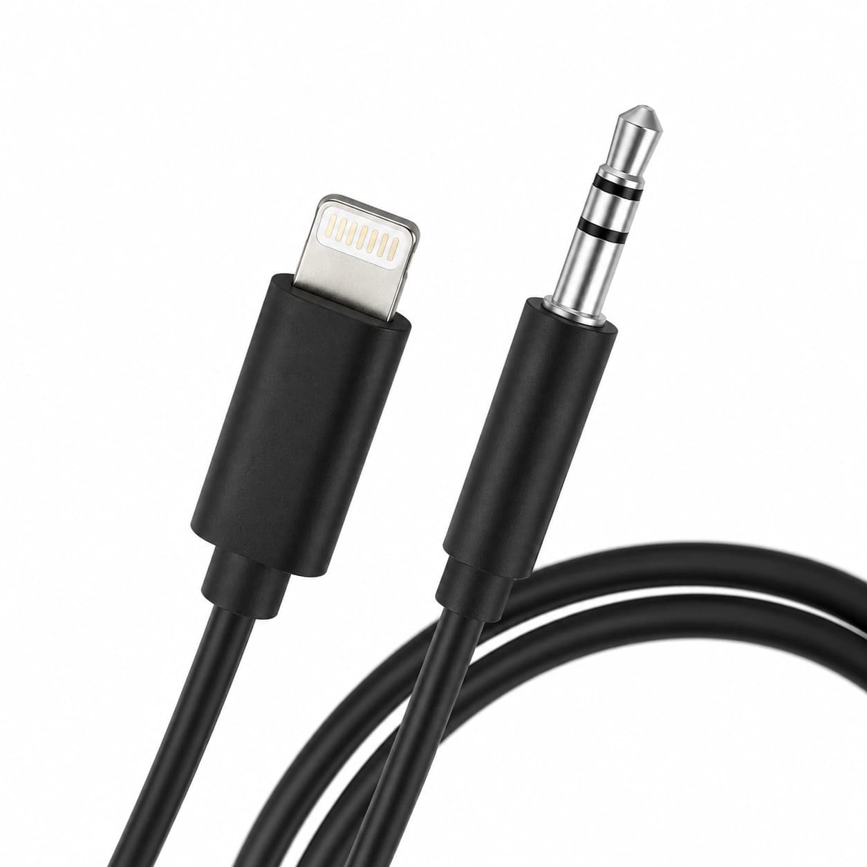کابل lightning to 3.5 aux برند اپل بسته 5 عددی — تصویر ۲