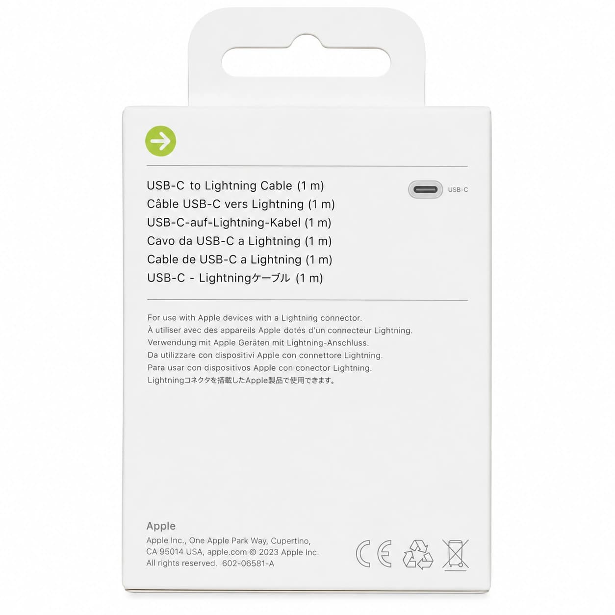 کابل آیفون c to lightning بسته 5 عددی — تصویر ۴