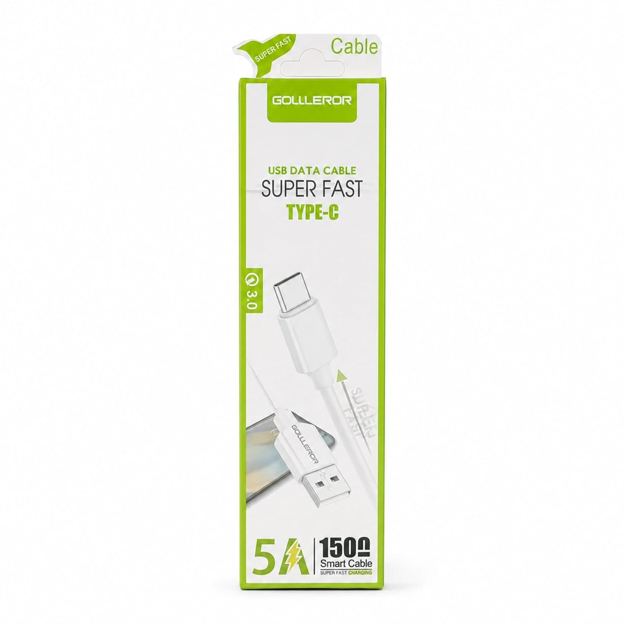 کابل گلردار سبز usb to c بسته 5 عددی — تصویر ۶