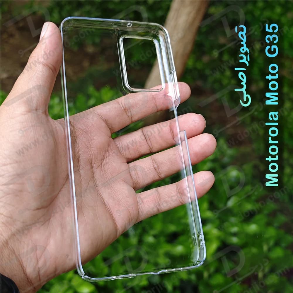 قاب شفاف تمام کریستالی Motorola Moto G35 مارک LEXOM — تصویر ۳