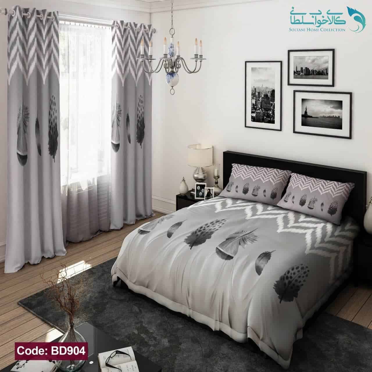 روتختی طرح پر دار دو نفره کد BD904