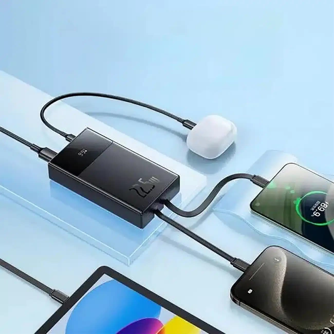 پاوربانک 10000 بیسوس Baseus اصل 22.5 وات مدل PPXD2-10 با کابل — تصویر ۲