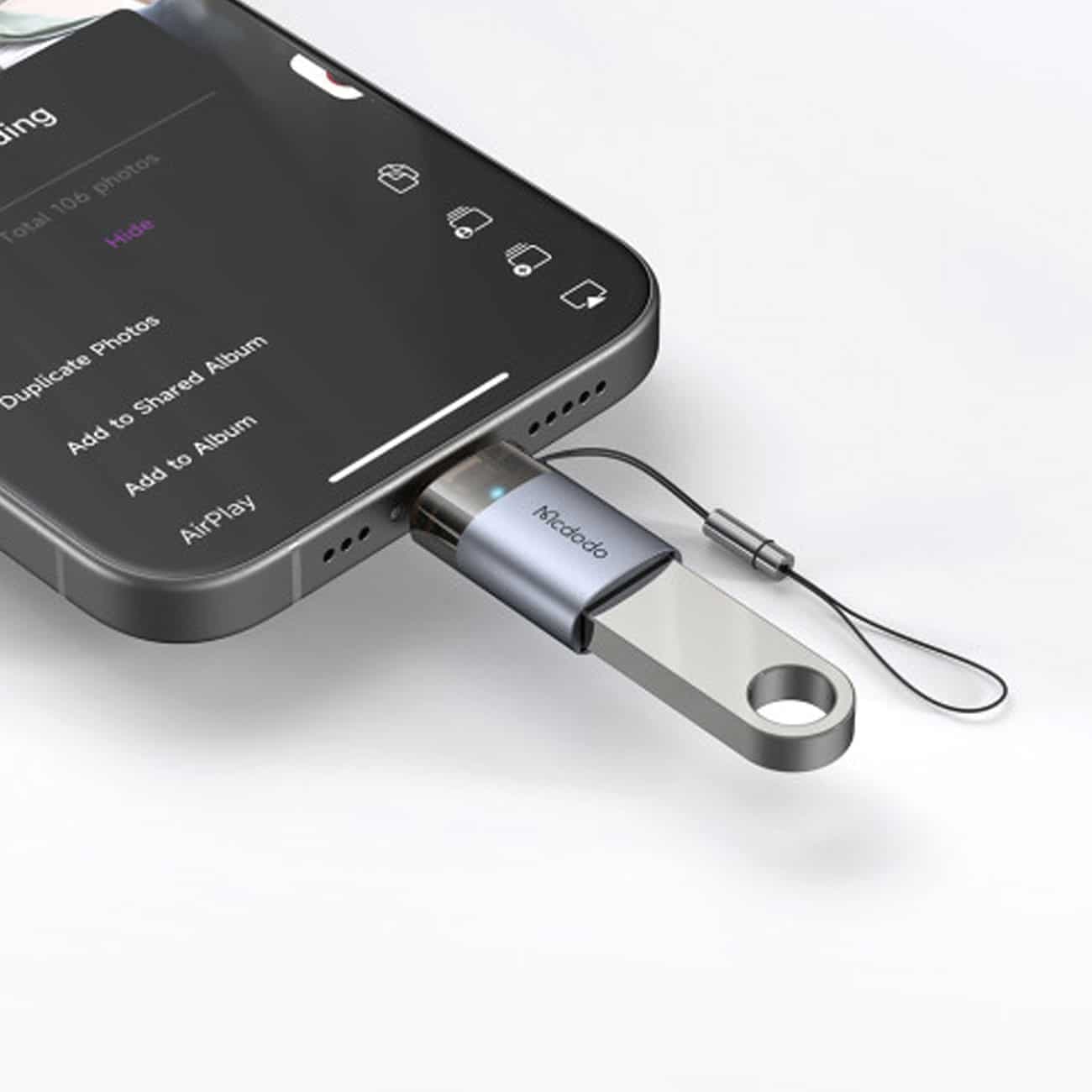 تبدیل OTG USB-A به لایتنینگ Mcdodo مک دودو مدل OT-7390 — تصویر ۷
