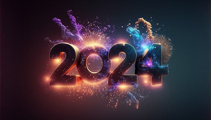 تصویر پس زمینه گرافیکی سال 2024