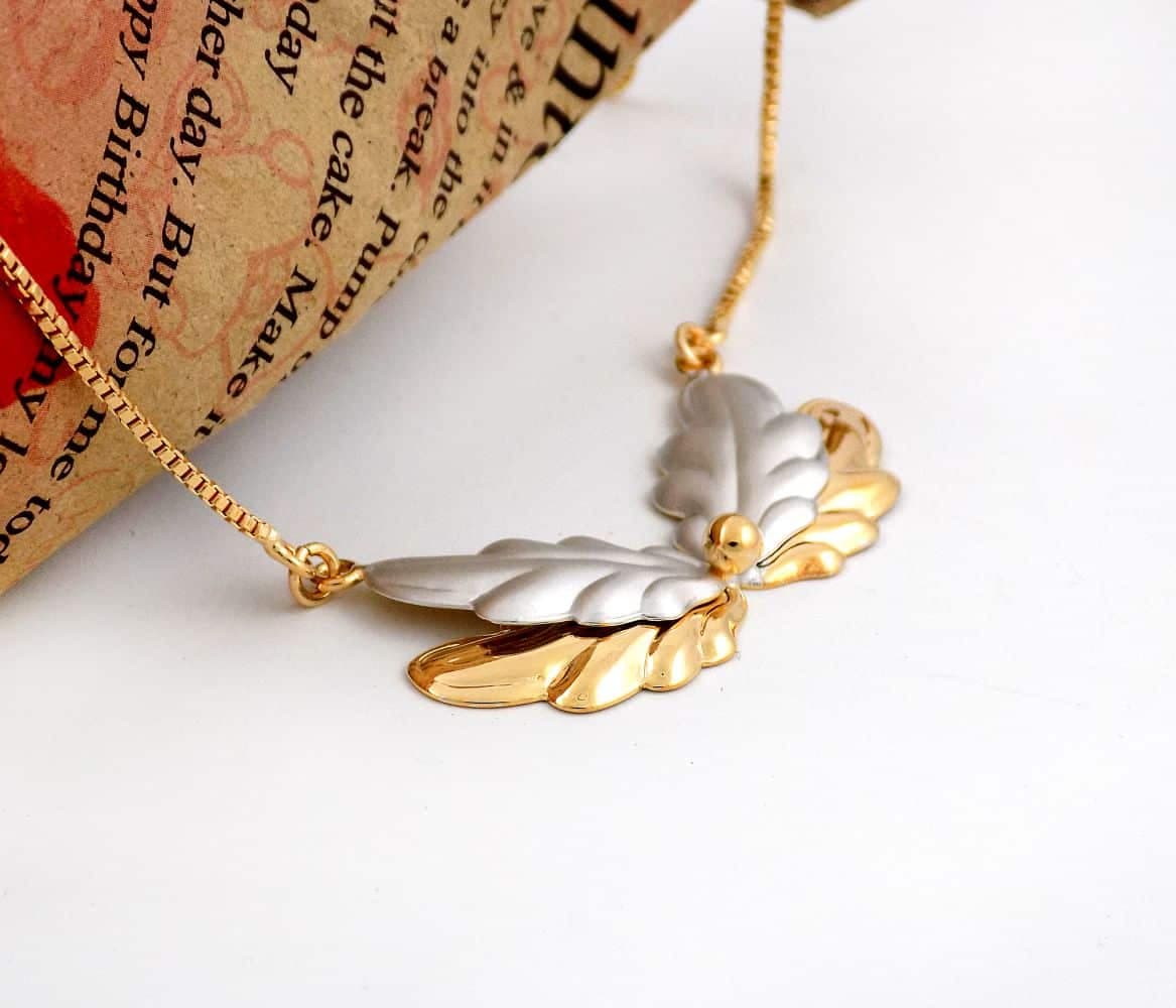 گردنبند دخترانه ژوپینگ با طرح آنجل و روکش آب طلای 18 عیار nw-n130 — تصویر ۲