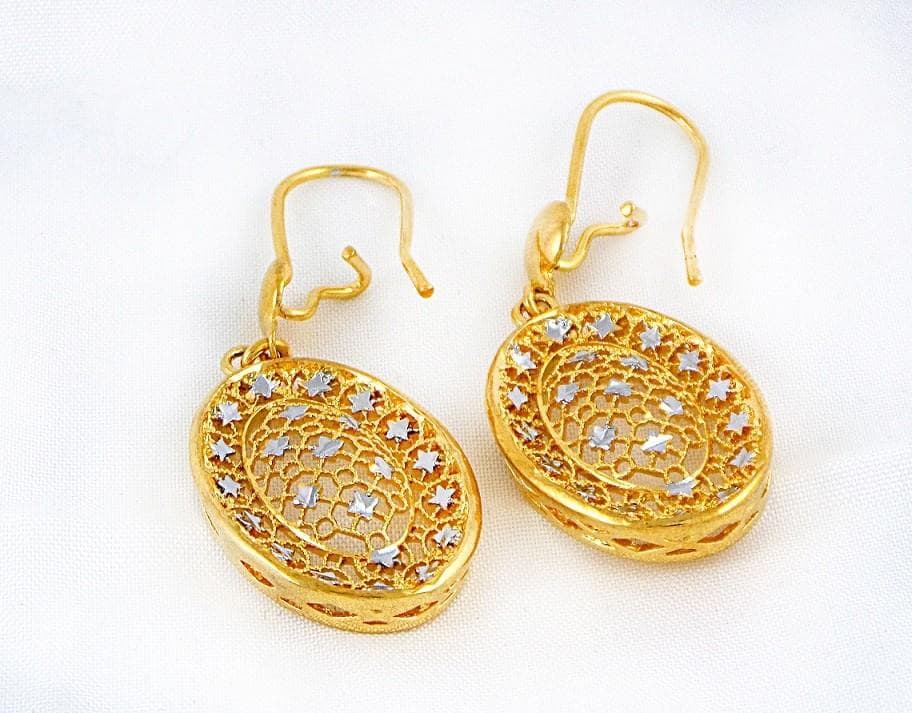 نیم ست زنانه استیل ستاره دار با روکش آب طلای 18 عیار pr-s139 — تصویر ۳