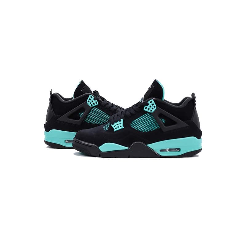 کفش نایک ایرجردن 4 مشکی آبی تیفانی Nike Air Jordan 4 Tiffany — تصویر ۳