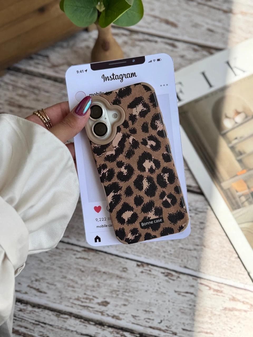 قاب پلنگی قهوه ای Bonne Case سامسونگ ، شیائومی (کدC2054) مناسب برای A31 — تصویر ۲