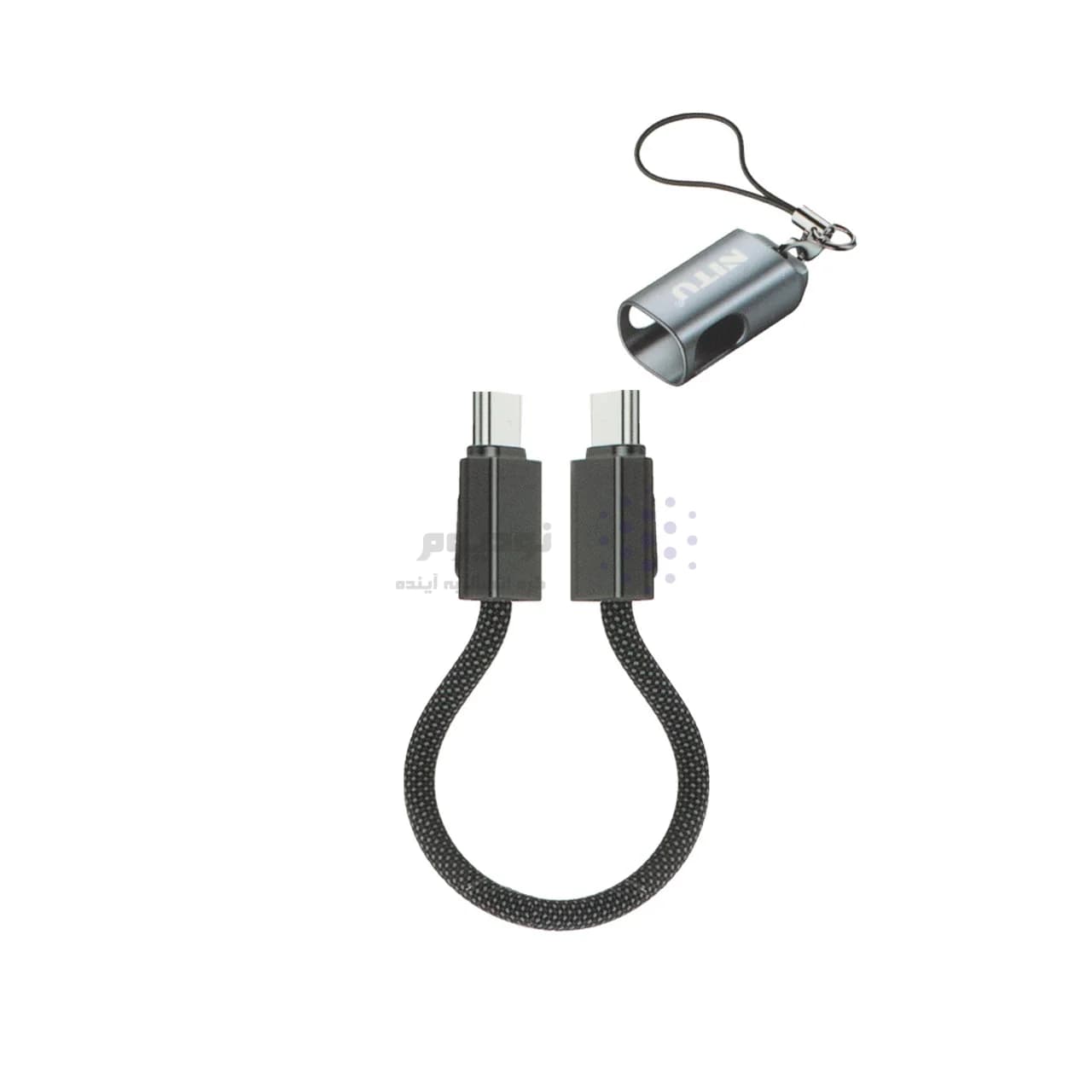 کابل شارژ فست 20 سانتی Nitu Type-C To Type-C و جاسوئیچی مدل NC376 60W – مشکی (گارانتی 18 ماه تعویض نیکان همراه) — تصویر ۲