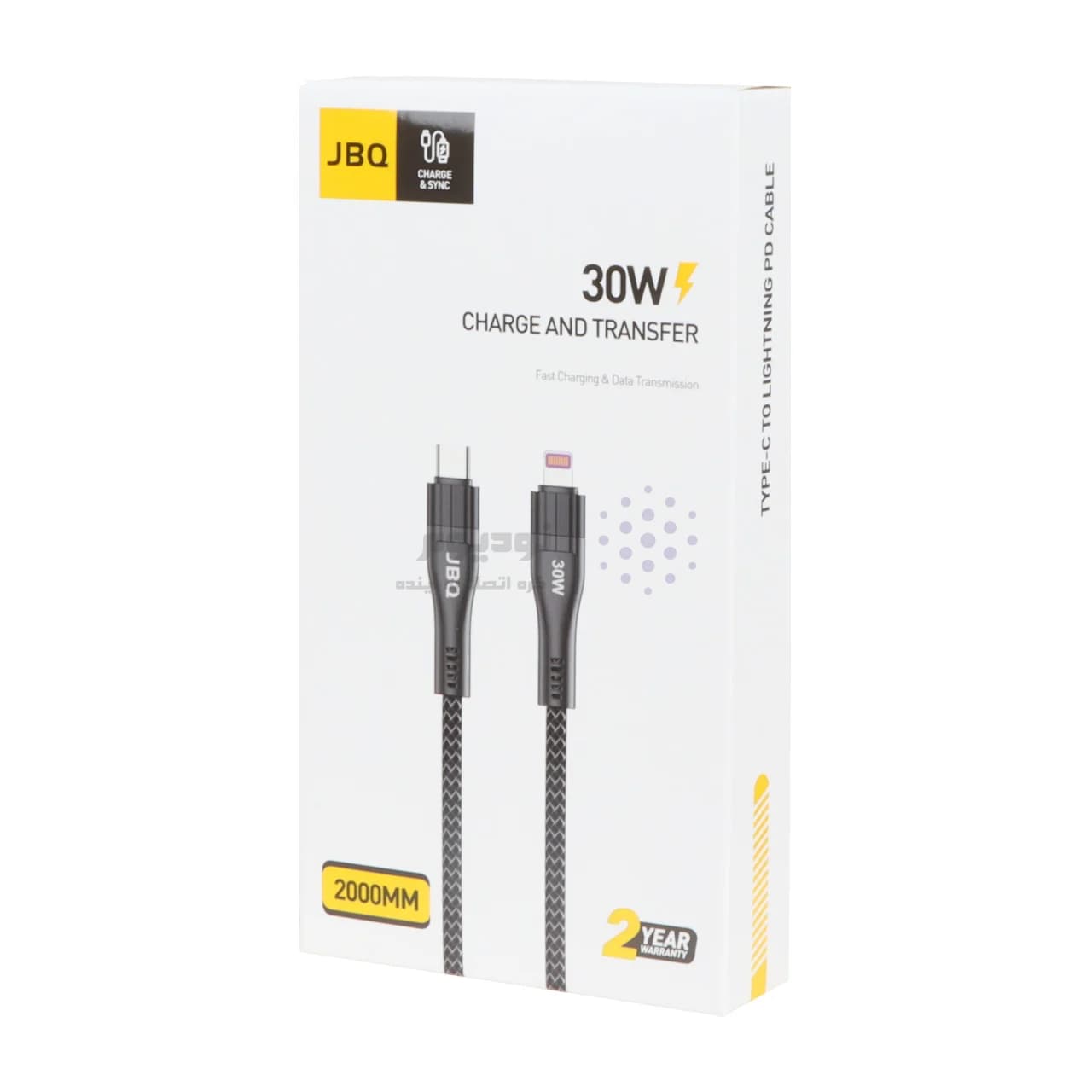 کابل شارژ 2 متری فست JBQ Type-C to Lightning مدل CA-1130 – مشکی (گارانتی یکساله رصاصی) — تصویر ۳