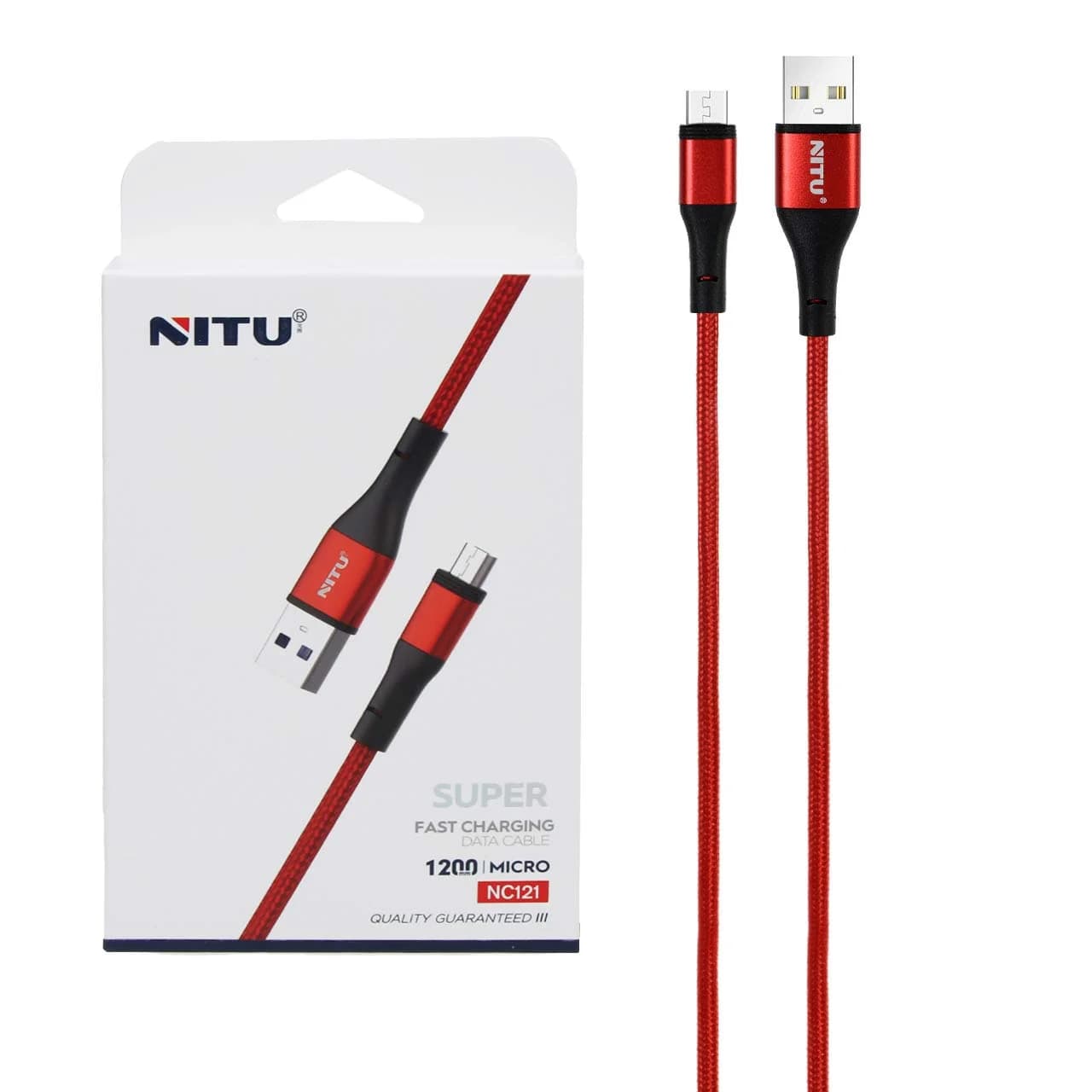 کابل شارژ و دیتا فست 1.2متری کنفی اندروید NITU مدل NC121 – قرمز (گارانتی 18 ماه تعویض نیکان همراه)