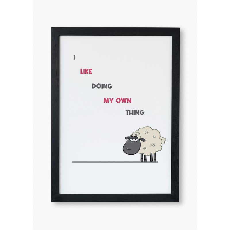 تابلو دکو قاب مدل I like donig my own thing — تصویر ۲
