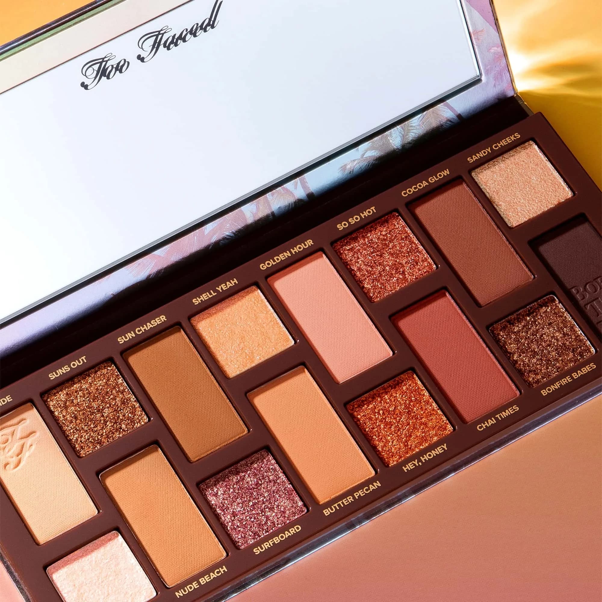 پالت سایه 16 رنگ توفیسد رنگ های کاربردی جذاب با پیگمنت عالی کد 0668 too faced born this way sunset stripped — تصویر ۶