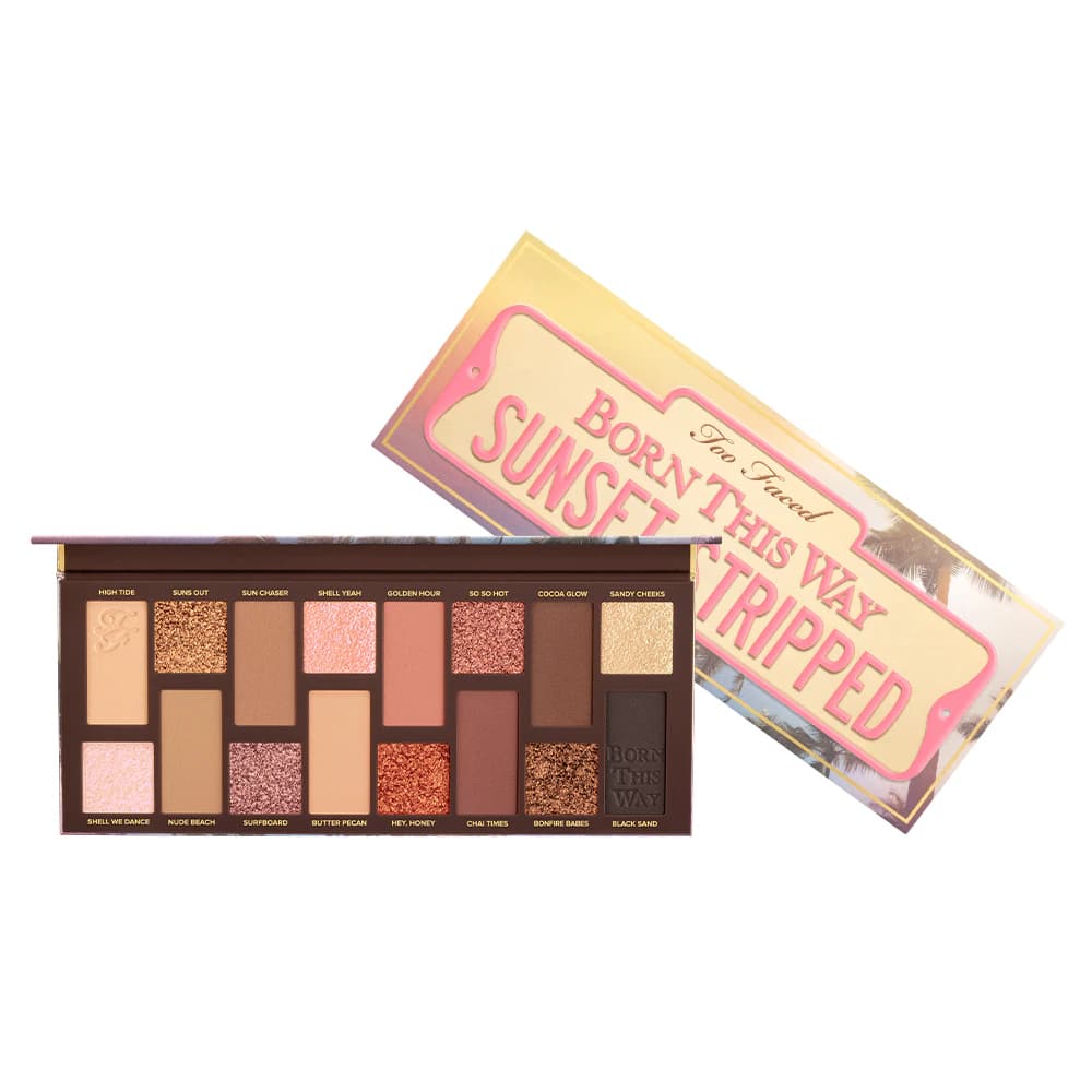 پالت سایه 16 رنگ توفیسد رنگ های کاربردی جذاب با پیگمنت عالی کد 0668 too faced born this way sunset stripped