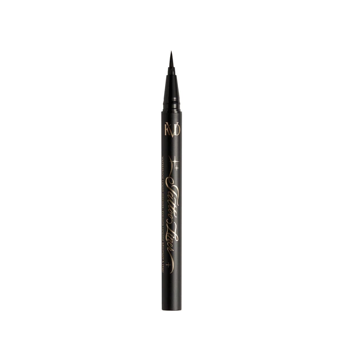 خط چشم ماژیکی کت وان دی مدل تتو لاینر ضد آب کاملا مشکی و بدون ریزش KVD tattoo liner