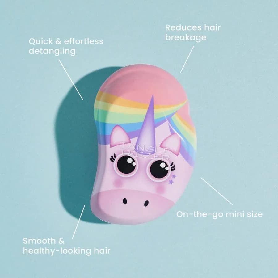 برس گره گشا تنگل تیزر کد52 یونی کورن رنگین کمانی Tangle Teezer Original Mini Rainbow Unicorn — تصویر ۵