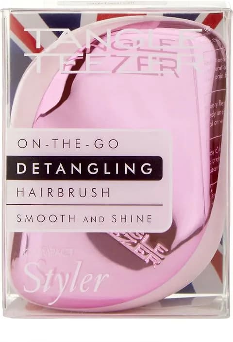 برس تنگل تیزر کد743 کامپکت استایلر Tangle Teezer Compact Styler Baby Pink — تصویر ۲