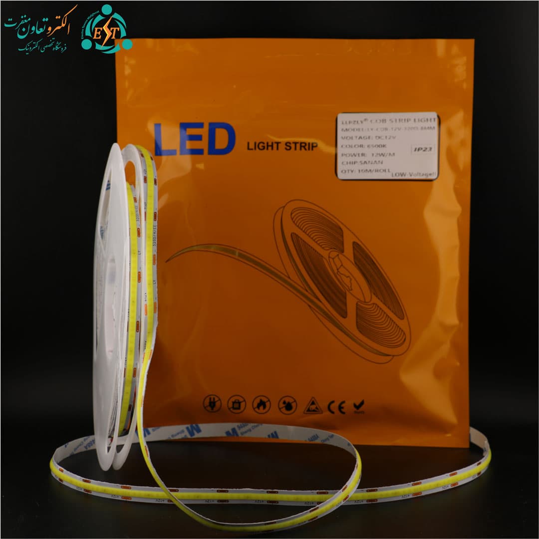 ریسه نواری ۱۲ ولت تراکم ۳۲۰ مهتابی LY-COB — تصویر ۶