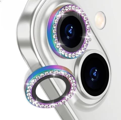 گلس دوربین آیفون 16 پلاس – IPHONE 16 PLUS از نوع رینگی نگین دار — تصویر ۳