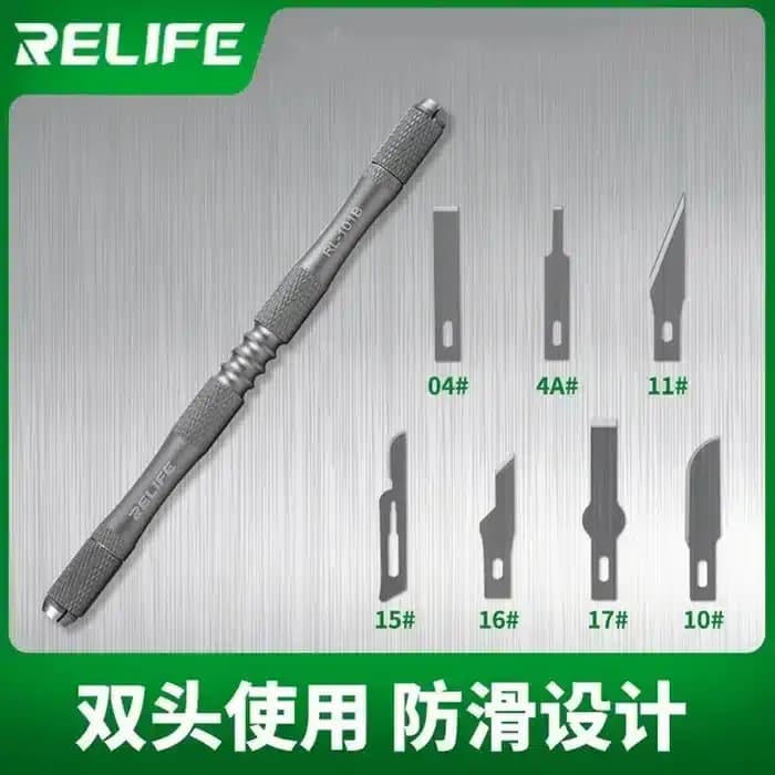 کاتر قلمی ریلایف مدل RELIFE RL-101B همراه با 7 عدد تیغ یدک — تصویر ۶