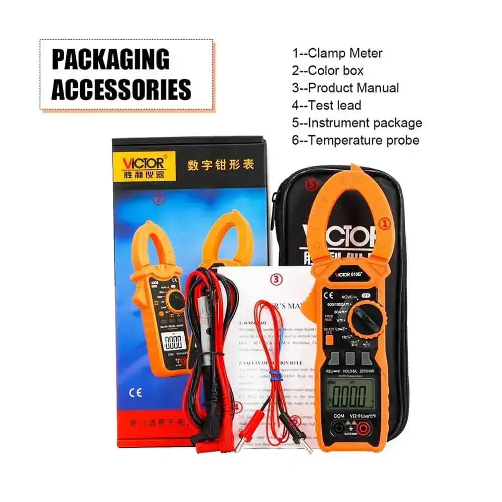 مولتی متر کلمپی ویکتور مدل VICTOR 610B Plus — تصویر ۲
