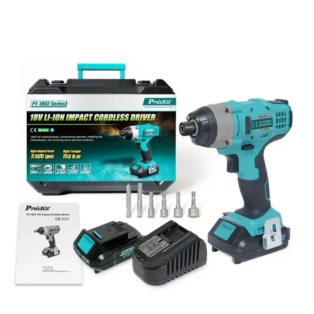 پیچ گوشتی شارژی پروسکیت مدل Proskit PT-1802F — تصویر ۳